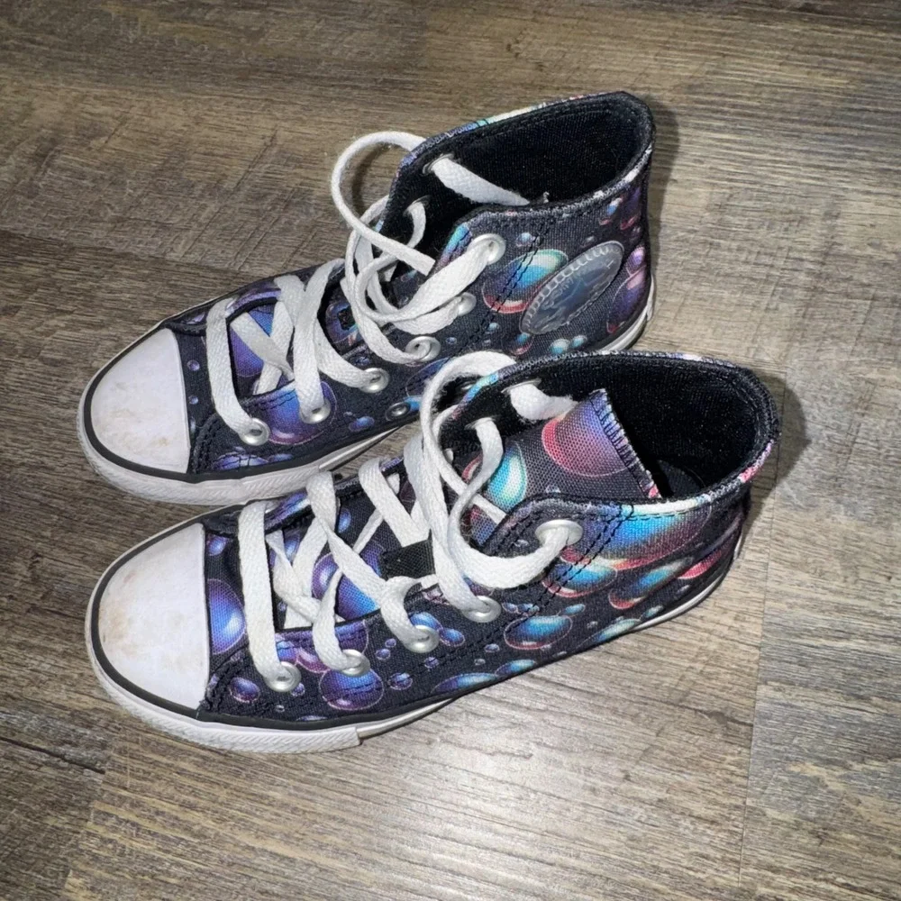 Converse Chuck Taylor All Star Bubble Print High Top Kids Youth 13 Black Multi